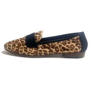 Vince Camuto Leopard Print Cow Hair Womens Flats Size 7.5